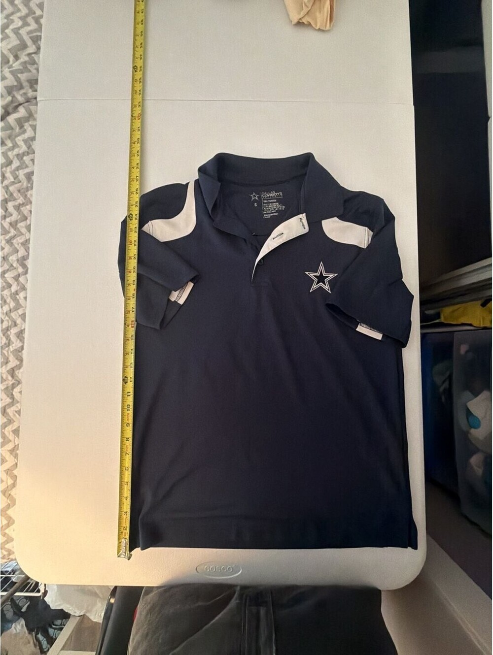 Dallas Cowboys Authentic Men's Short Sleeve Moisture-Wicking Polo Shirt Navy Blu